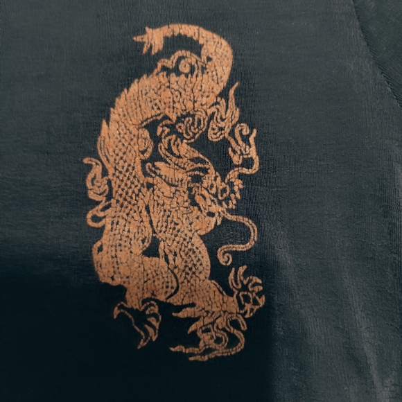 mesh Dragon 90s tiny fit baby tee micro   vintage semi sheer clingy tiny fit  LG - Picture 7 of 7